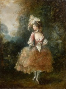 Danseuse Emplumée À La Robe Rose — Jean Frédéric Schall