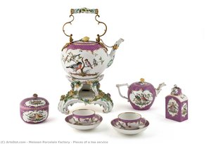 Pieces of a tea service