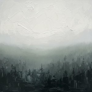 Ätherische Monolithen Unter Einem Skulpturalen Himmel Aus Leuchtendem Weißem Impasto — Laurent Vionnet