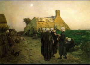 Evening In The Hamlet Of Finistere — Jules Adolphe Aimé Louis Breton