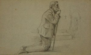 Kneeling man in adoration