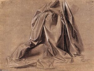 Drapery For A Seated Figure — Leonardo Da Vinci, Renaissance