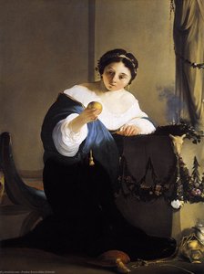 Cydippe With Acontius's Apple — Paulus Borro Alias Orlando, Baroque