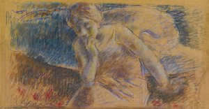 Figura femminile nel prato
