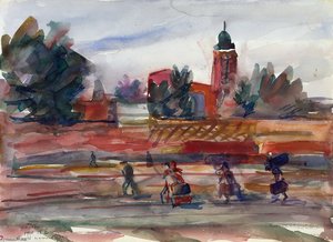 Scene From The Train Window — Martiros Sarian