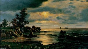 Seascape At Dusk — Levi Wells Prentice