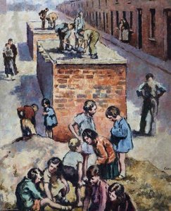 Building An Air Raid Shelter — William Conor