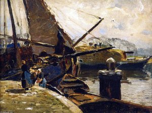 Docks At Den Haag — Mathias Joseph Alten
