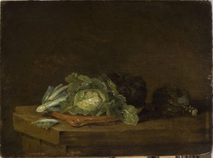 Cabbages On A Table Top — Виллем Кальф