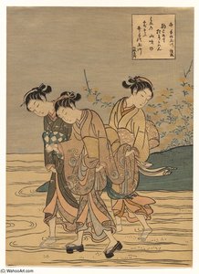 The Tama River At Ide — Suzuki Harunobu