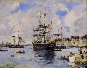 Le Havre. Avent Port. — Eugène Louis Boudin, Impressionism