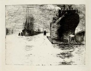 Hamburg, Reiherstiegdock — Emile Nolde