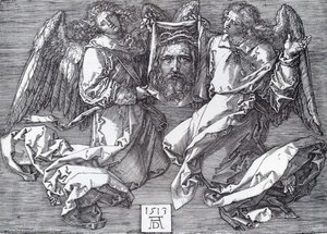 Sudarium Displayed by Two Angels