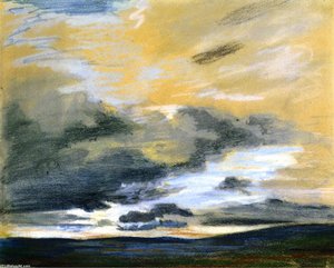 Study Of The Sky At Dusk — Eugène Delacroix, Romanticism