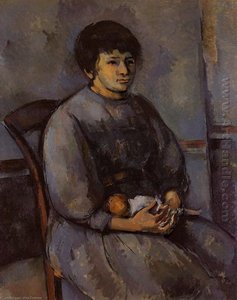 Young Girl With A Doll — Paul Cézanne, Post-impressionism