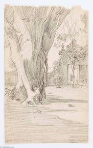 Untitled (tree Trunk With Gate) — Howard Russell Butler