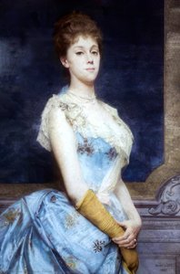 Portrait Of A Lady In Blue — Emile Levy