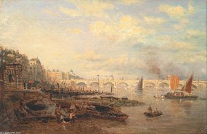 The Thames And Waterloo Bridge From Somerset House — Frederick Nash