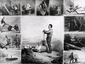 Abraham Lincoln, Rail Splitter, (painting) — David Gilmour Blythe
