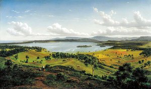View Of Lake Illawarra With Distant