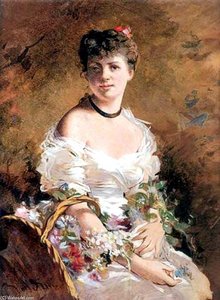 Lady With Flowers — Giovanni Boldini