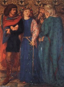 Opheliens Wahnsinn — Dante Gabriel Rossetti, Pre-raphaelite Brotherhood