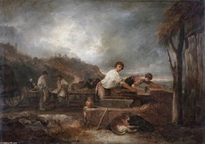Landscape With Masons At Work — Thomas Barker