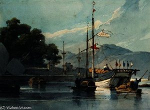 Shipping On A Chinese River — George Chinnery