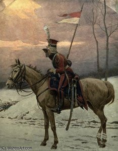 A Lancer of Napoleon's Polish Guards on Winter Patrol