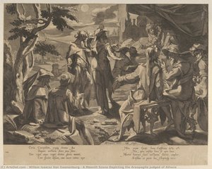 A Moonlit Scene Depicting the Areopagite Judged of Athens