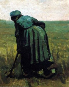 Peasant Woman Digging — Vincent Willem Van Gogh, Impressionistic Style