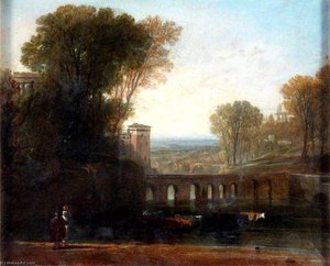 Italian Landscape With Cows Watering — Sir Augustus Wall Callcott