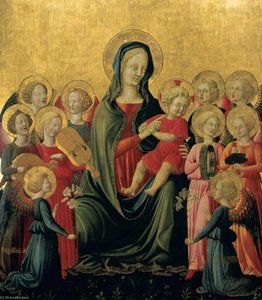 Madonna and Child with Music Making Angels