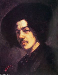 Portrait Of Whistler With Hat — James Abbott Mcneill Whistler, Aestheticism
