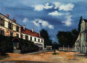 Eglise De Villennes Et Maison Roger — Maurice Utrillo, Impressionism