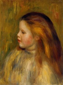 Head Of A Little Girl In Profile — Pierre-auguste Renoir