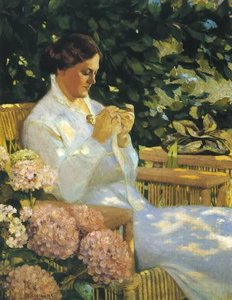 Tatting Lace — Charles Courtney Curran