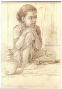 Sketch Of A Young Girl — Raja Ravi Varma
