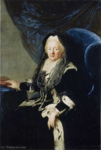 Queen Elisabeth Christine In Widow's Weeds — Anton Graff