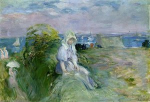On The Cliff At Portrieux — Berthe Morisot