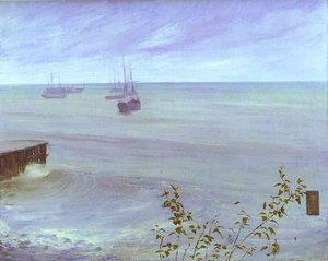 Symphony In Gray And Green, The Ocean — James Abbott Mcneill Whistler, Tonalist Landscape