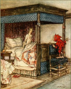 O Waken, Waken, Burd Isbel — Arthur Rackham