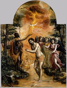 Baptismo De Cristo — El Greco, Baroque