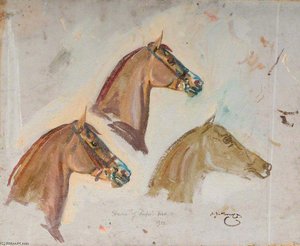 Studies Of 'rufus's' Head — Sir Alfred James Munnings