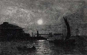 Moonrise At South Ferry, (painting) — Albert Pinkham Ryder
