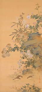 Autumn Grasses And Sparrows — Nakabayashi Chikkei
