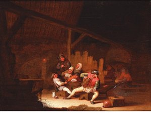 Peasants Carousing In A Barn