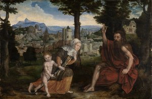 Elijah And The Widow Of Zarephath (1 Kings 17:7-24) — Quentin Matsys