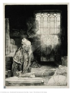 Faust ( The Scholar In His Study) — Rembrandt Van Rijn