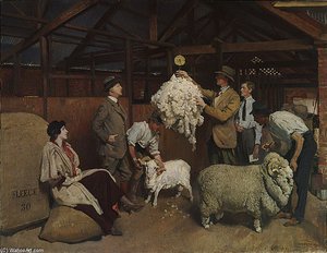 Weighing The Fleece — George Washington Thomas Lambert